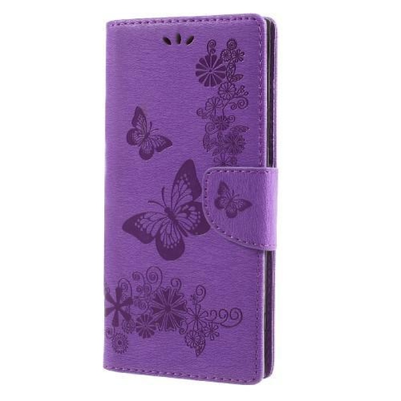 Pillangó pénztárca tok Sony Xperia XA 1 Ultra készülékhez - lila
