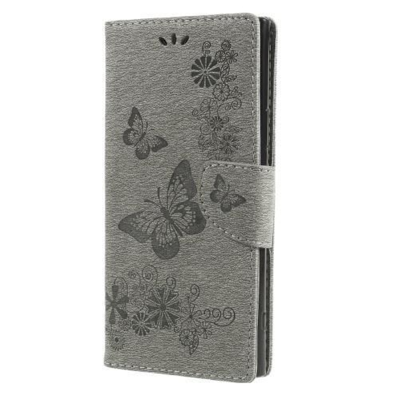 Pillangó pénztárca tok Sony Xperia XA 1 Ultra készülékhez - szürke