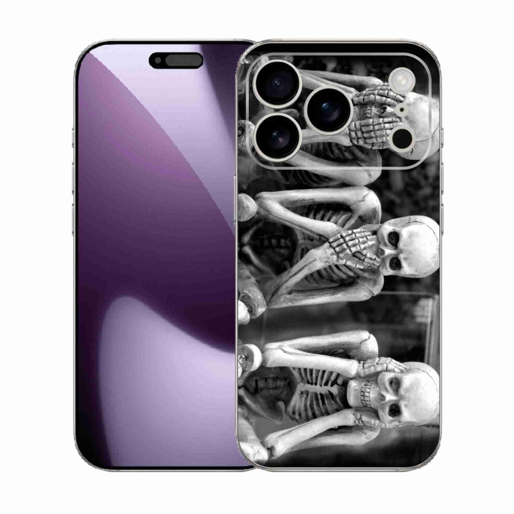 Zselés borítás mmCase iPhone 17 Pro készülékhez - csontvázak