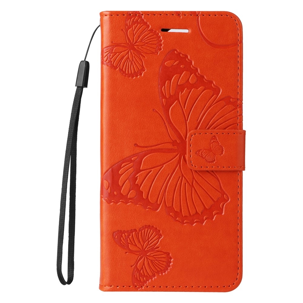 Nagy pillangó könyv tok Xiaomi Redmi Note 14 Pro 5G/Poco X7 5G/Note 14 Pro+ 5G - narancssárga