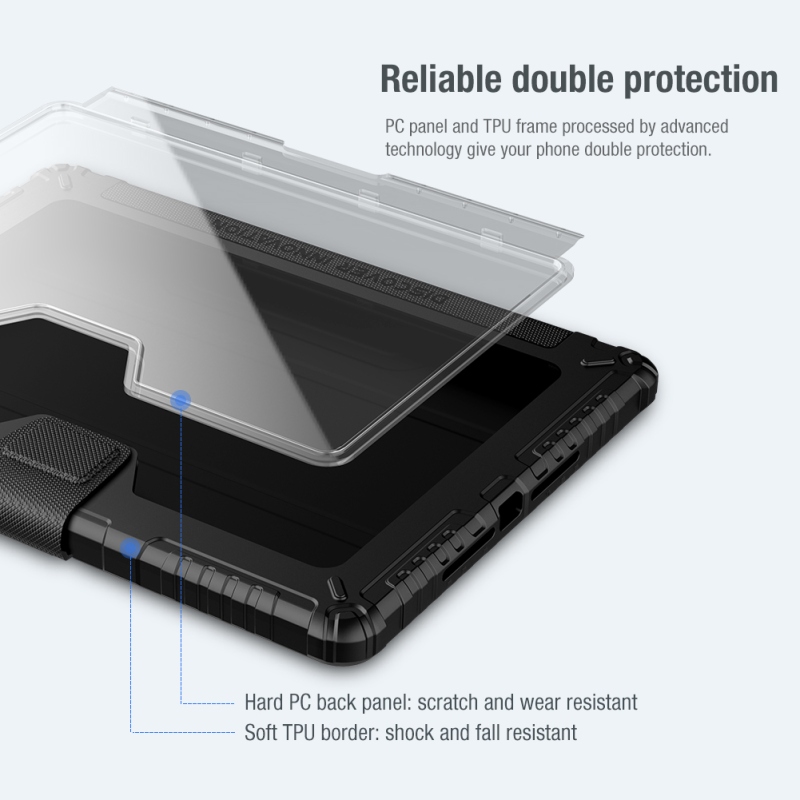 Nillkin Bumper PRO védőállvány tok iPad 10.2 2019/2020/2021 fekete