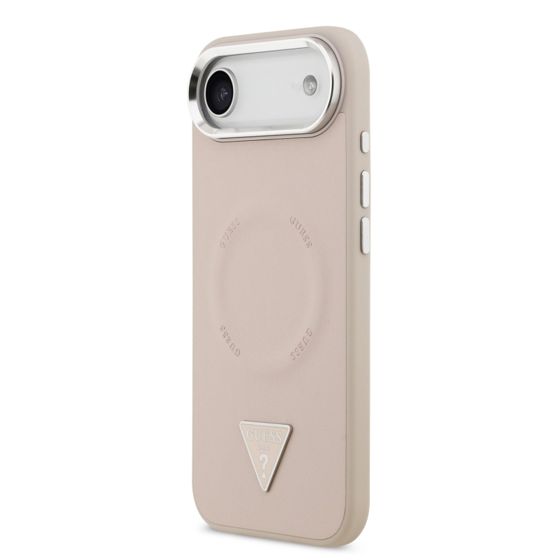 Guess PU bőr háromszög logó MagSafe hátlap iPhone Air rózsaszínhez