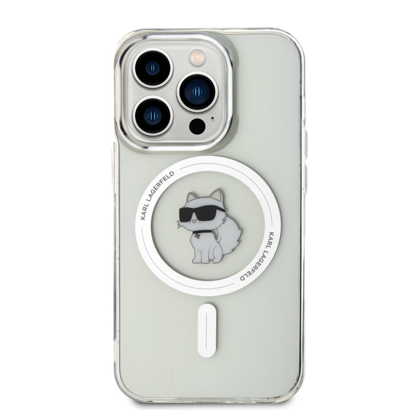 Karl Lagerfeld IML Choupette MagSafe MagSafe hátlap iPhone 15 Pro készülékhez - átlátszó