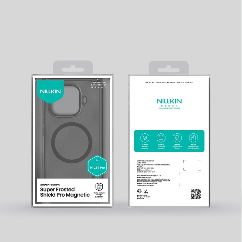 Nillkin Super Frosted PRO mágneses hátsó borítás Xiaomi 15T Pro átlátszó fekete