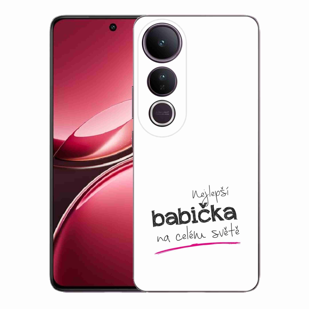 Gél borító mmCase a Vivo V50 Lite 4G/5G-n - legjobb nagymama 4 fehér háttérrel