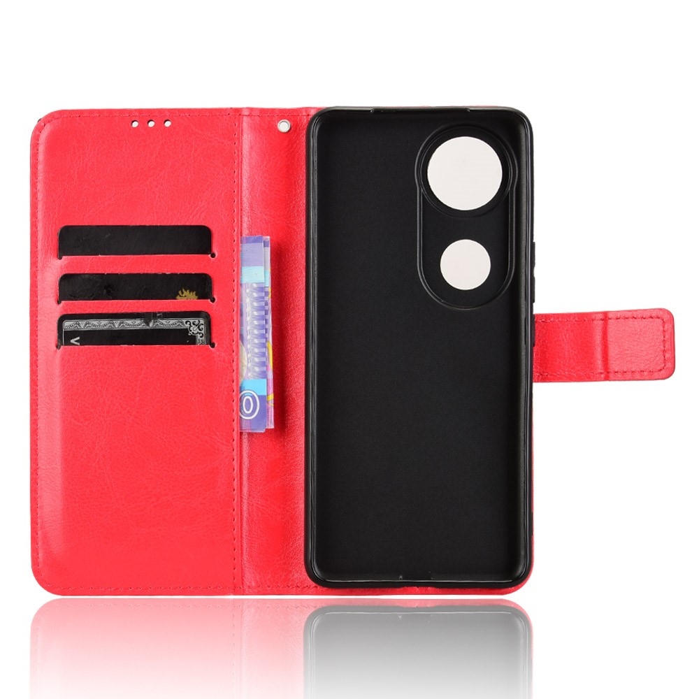 Őrült könyv tok a Vivo V50 5G-hez - piros