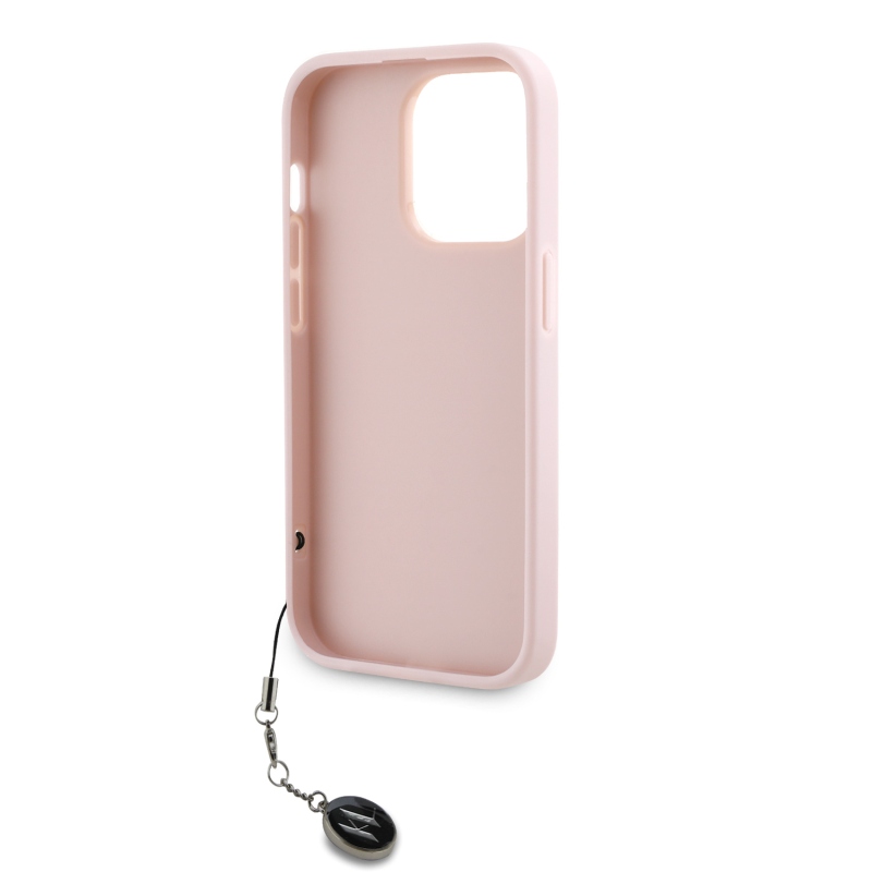 Karl Lagerfeld PU Saffiano strasszos varázslatos hátsó borító iPhone 14 Pro Max rózsaszínhez