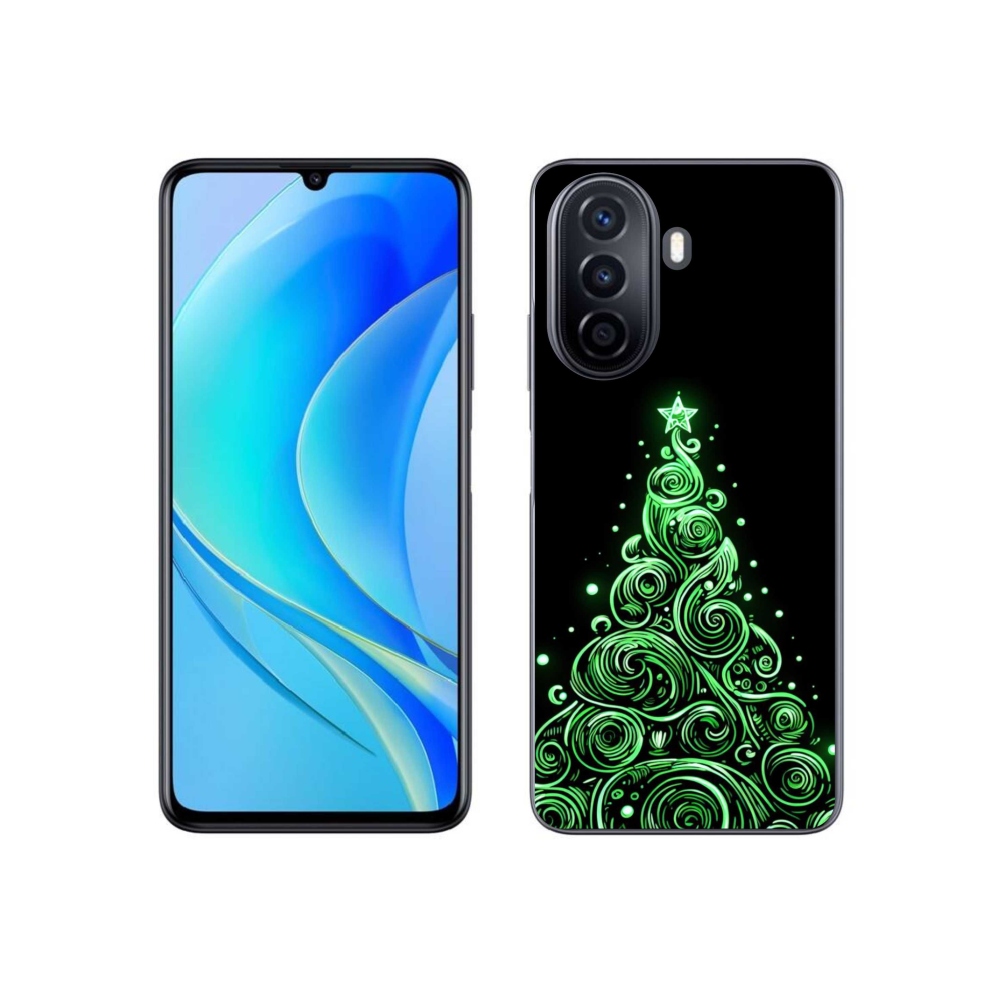 Gél borítás mmCase a Huawei Nova Y70-hez - neon karácsonyfa 3