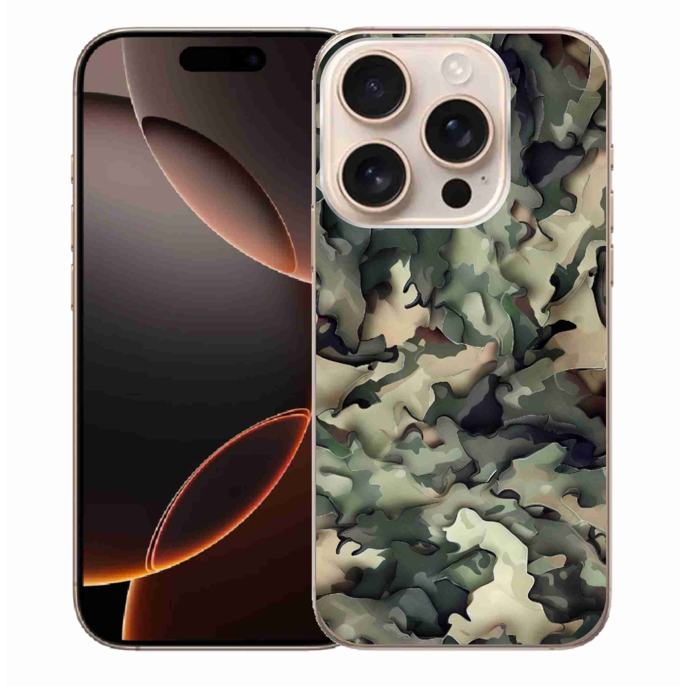 Zselés borítás mmCase iPhone 16 Pro Max készülékhez - terepszínű minta 9
