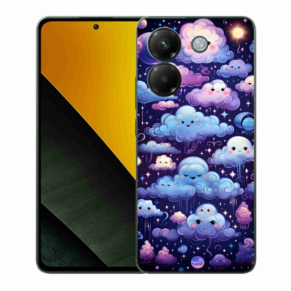 Gél borítás mmCase a Xiaomi Poco M7 Pro 5G számára - felhők