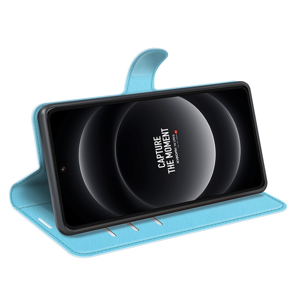 Litchi könyv tok a Xiaomi 14 Ultra-hoz - kék
