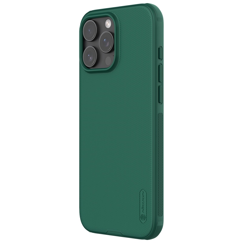 Nillkin Super Frosted PRO hátlap az Apple iPhone 16 Pro Max készülékhez Sötétzöld