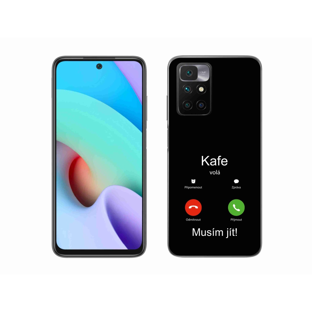 Gél borítás mmCase a Xiaomi Redmi 10/Redmi 10 (2022) - kávé hívja fekete háttérrel