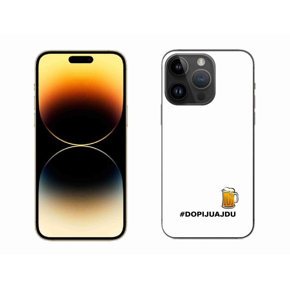 Gél borítás mmCase iPhone 14 Pro Max 6.7 - sör motívum 1 fehér háttér