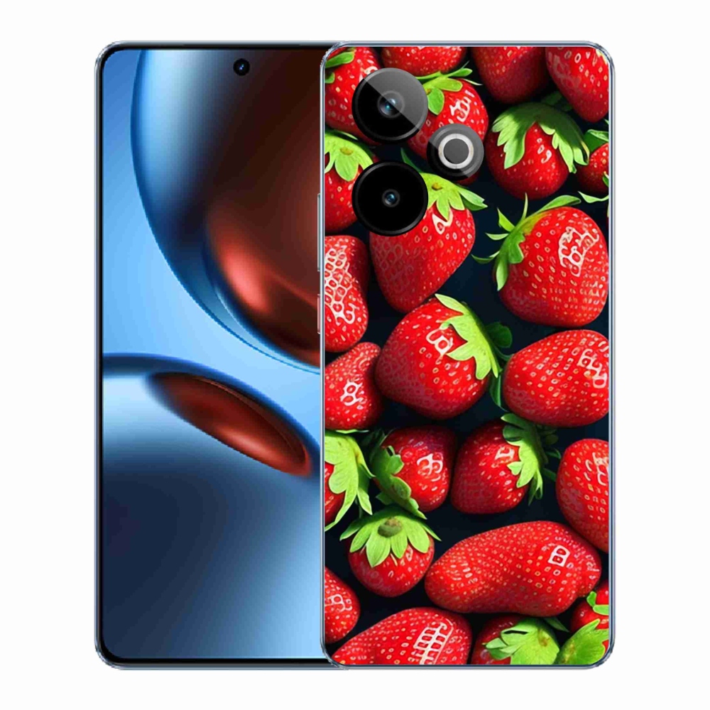 Rugalmas gél tok mmCase képpel a Realme GT 7 5G/GT 7T 5G számára - eper