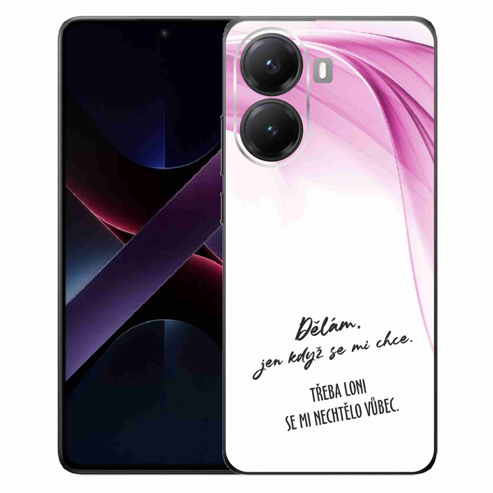 Gél borító mmCase a Xiaomi Poco X7 Pro 5G-hez - vicces szöveg 12 fehér háttérrel