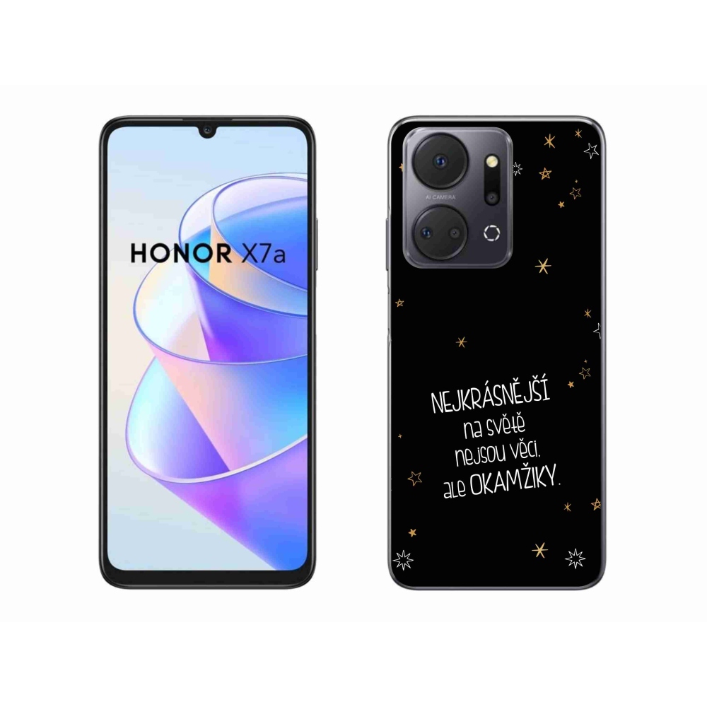 Gél borítás mmCase a Honor X7a készülékhez - Idézet 4 fekete háttér