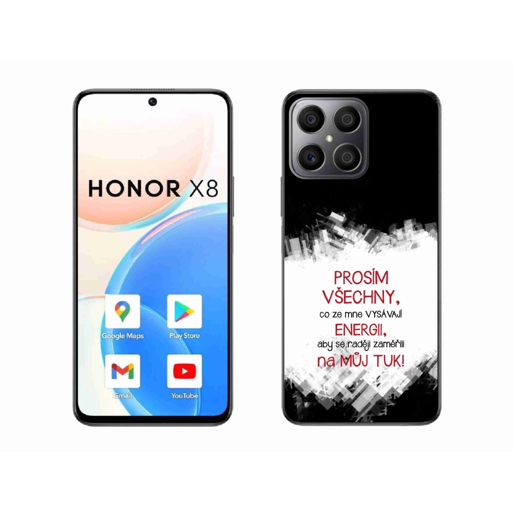 Gél borító mmCase a Honor X8 4G-hez - vicces szöveg 1 piros