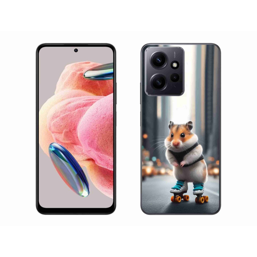 Gél borítás mmCase a Xiaomi Redmi Note 12 4G-hez - hörcsög a korcsolyán