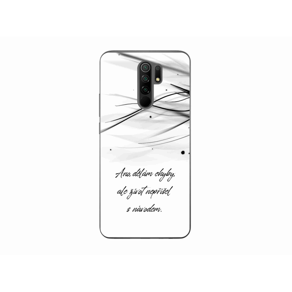 Gél borítás mmCase a Xiaomi Redmi 9-hez - idézem fehér háttérrel