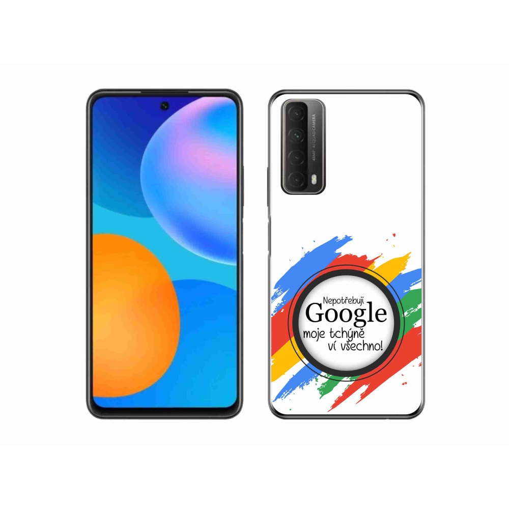 Gél borító mmCase a Huawei P Smart (2021) - anyós tudja, minden fehér háttérrel