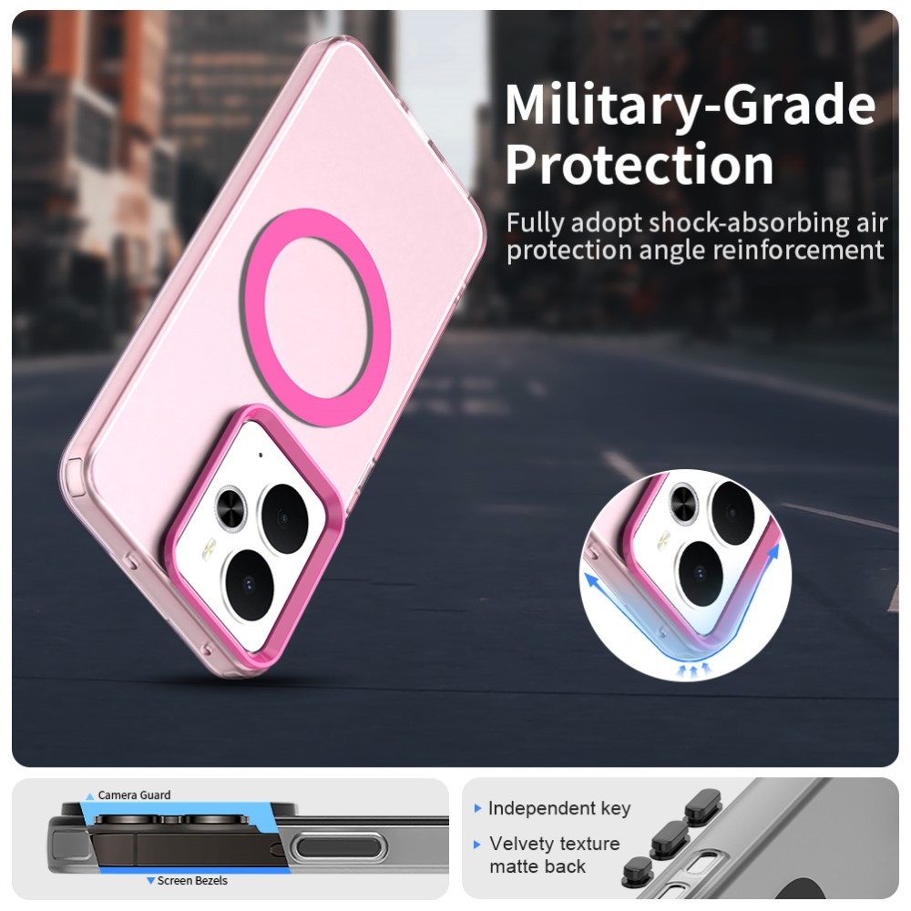Candy zselés tok MagSafe-val a Realme 14 5G számára - piros