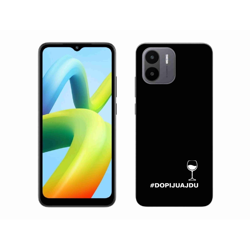 Gél borítás mmCase a Xiaomi Redmi A1-hez - bor motívum fekete háttérrel