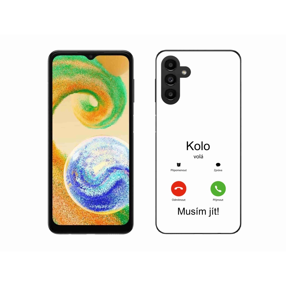 Gél borító mmCase Samsung Galaxy A04s (164.7x76.7x9.1mm) - kerek hívások fehér háttérrel