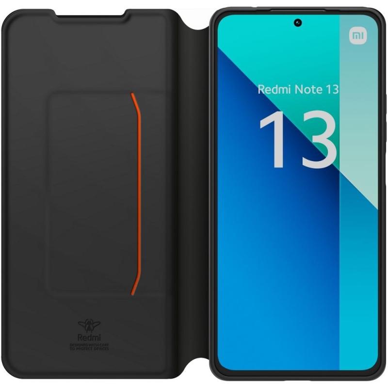Készült Xiaomi Book Case tok tokkal Xiaomi Redmi Note 13 4G Fekete
