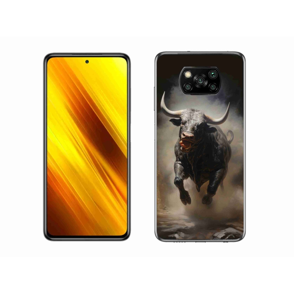 Gél borítás mmCase a Xiaomi Poco X3 Pro számára - dühös bika
