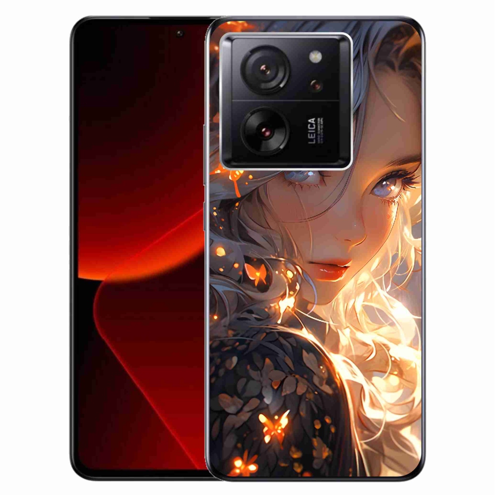 Gél borítás mmCase a Xiaomi 13T/13T Pro számára - lány és pillangók
