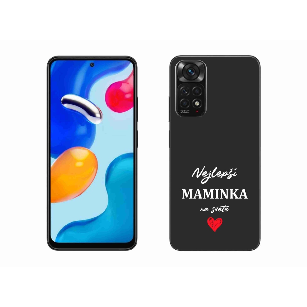 Gél borító mmCase a Xiaomi Redmi Note 11S 4G - legjobb anya 1 fekete háttérrel