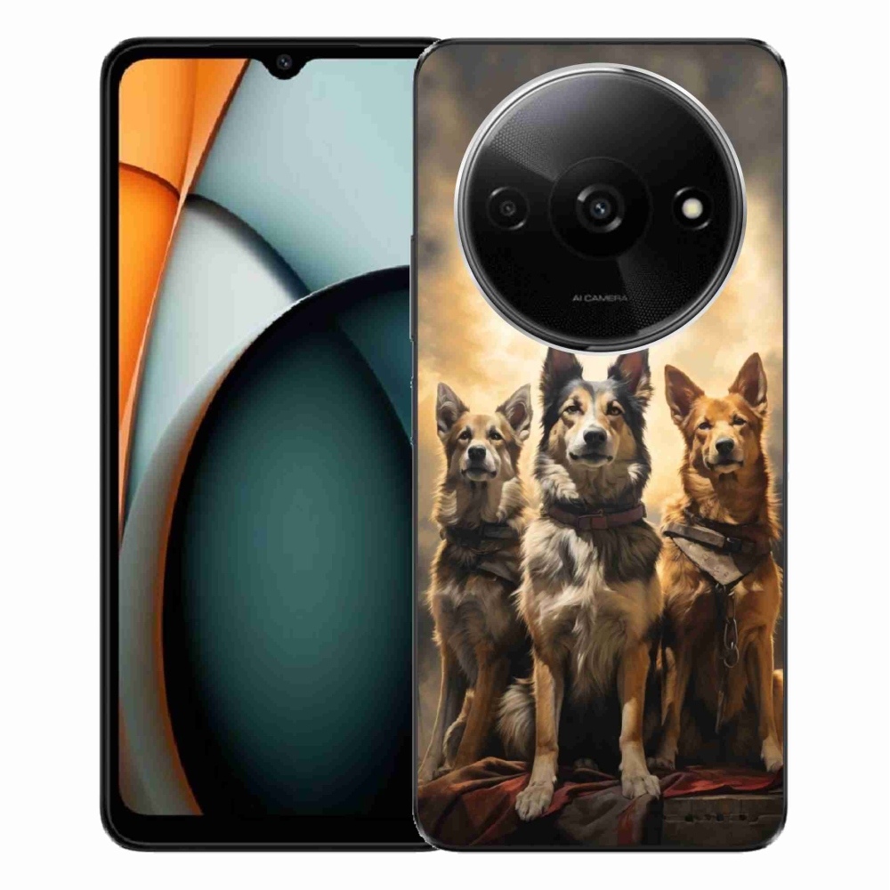 Gél borítás mmCase a Xiaomi Redmi A3-hoz - három kutya