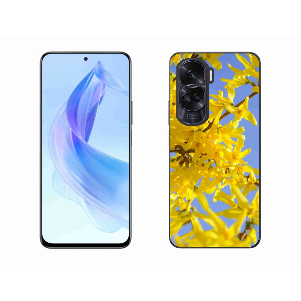 Zselés borító mmCase a Honor 90 Lite készülékhez - sárga virágok