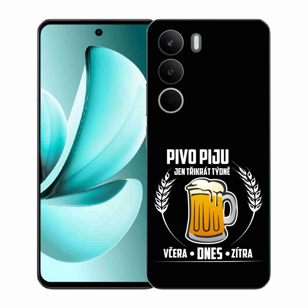 Gél borítás mmCase a Realme C71 készülékhez - sör motívum fekete háttérrel