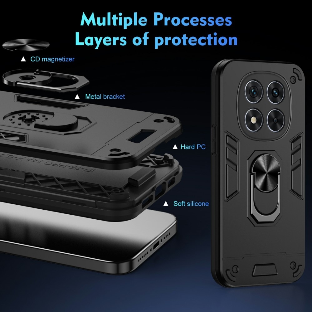 Defend tartós borító a Xiaomi Redmi Note 14 Pro 5G/Poco X7 5G számára - fekete