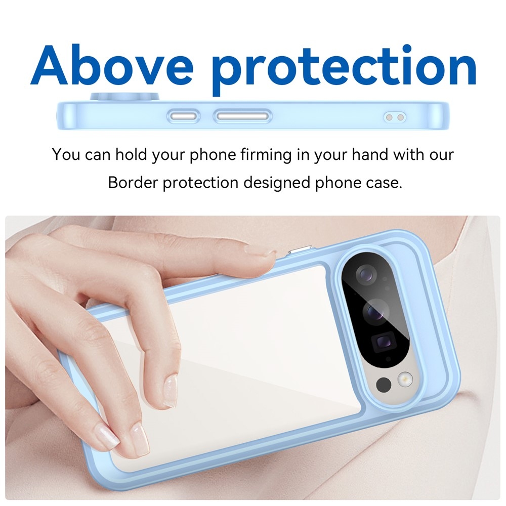 Gél tok kemény hátlappal a Google Pixel 10 Pro/Pixel 10 számára - kék