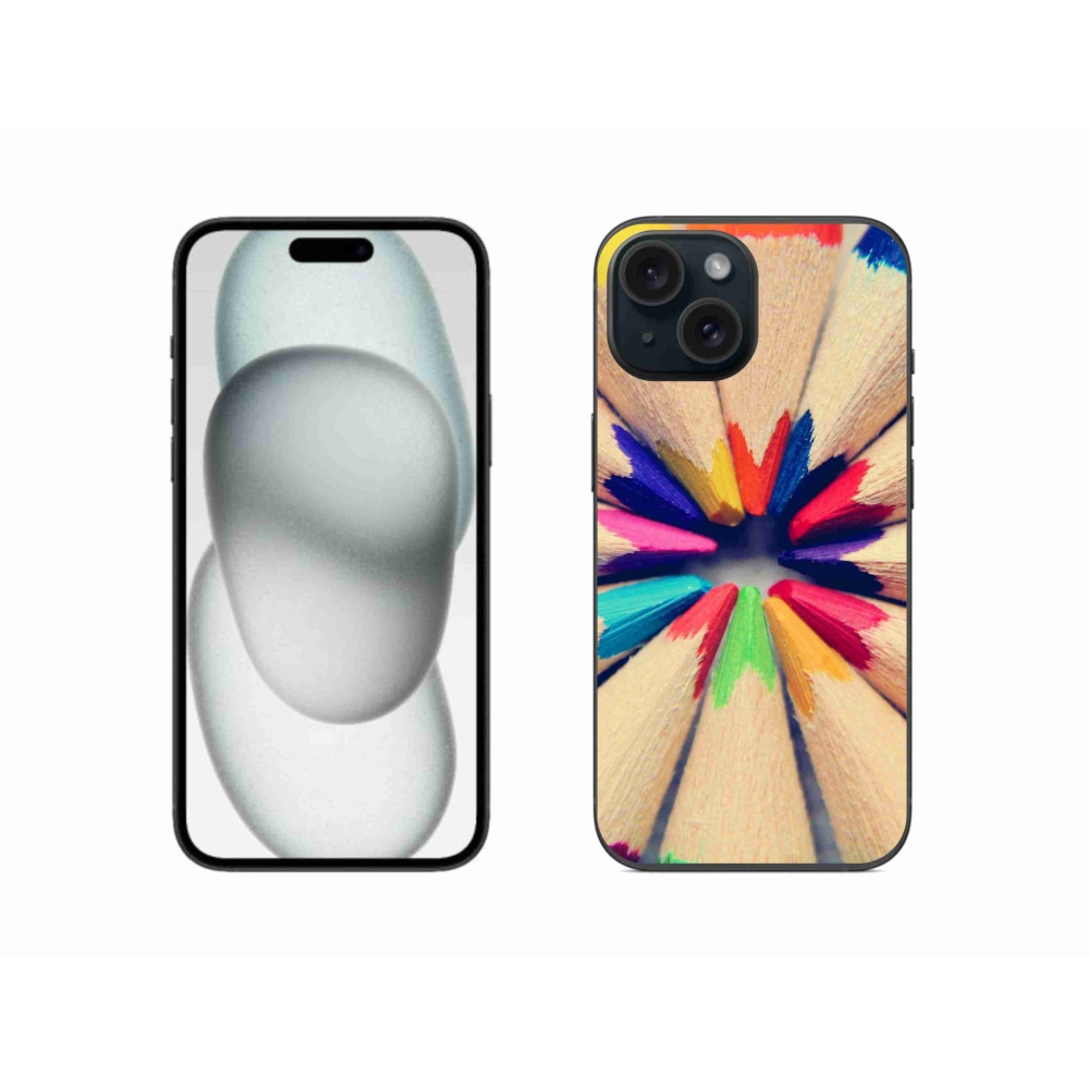 Zselés borítás mmCase iPhone 15 készülékhez - zsírkréták