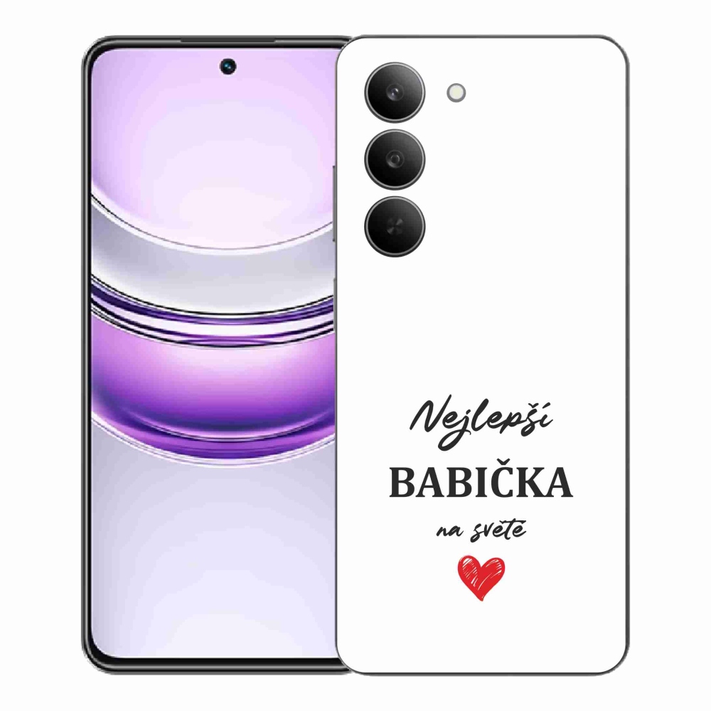 Gél borító mmCase a Realme 14x 5G készülékhez - Best Grandma 1 fehér háttér