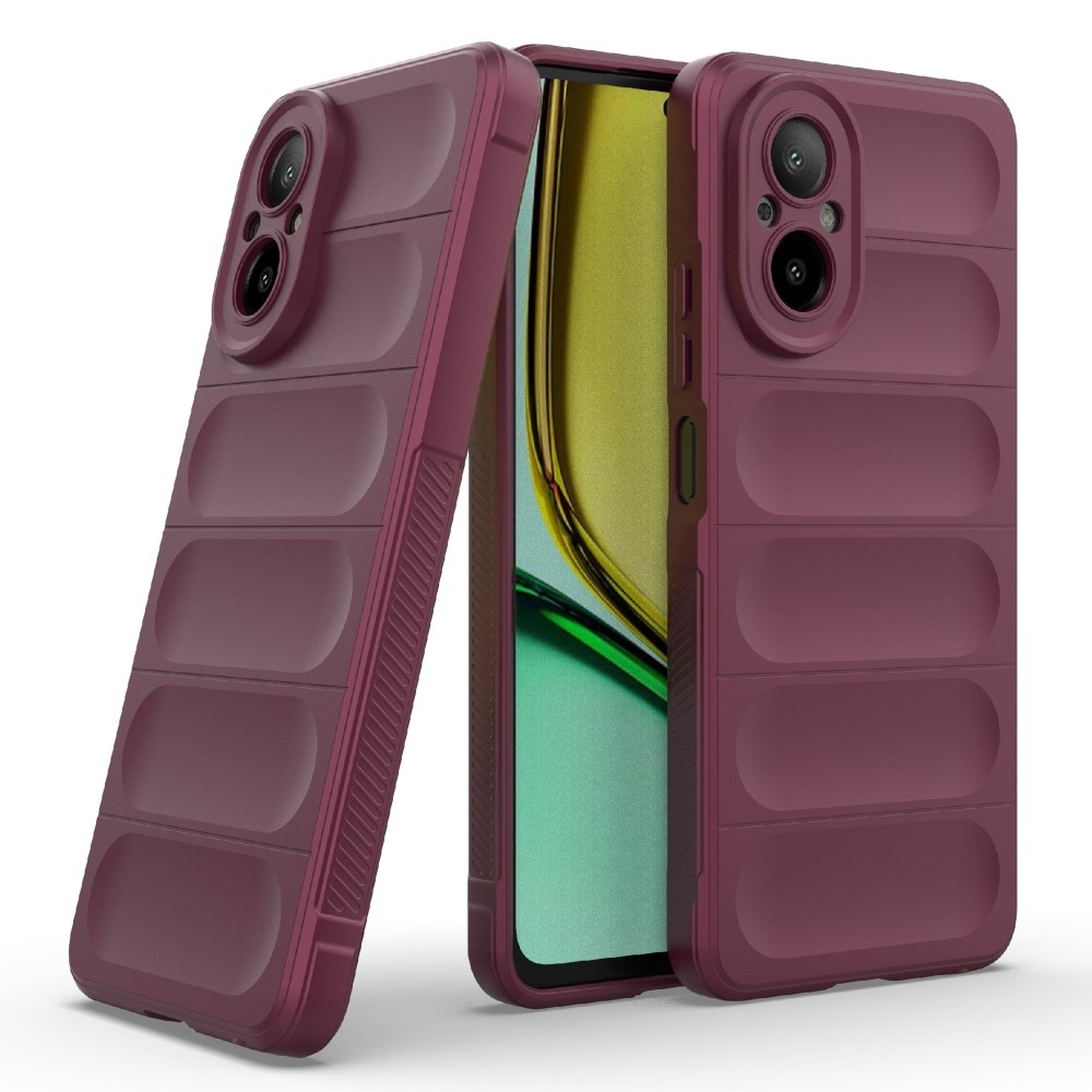 Rugg tartós zselés mobiltelefon borítás Realme C67 - bordó