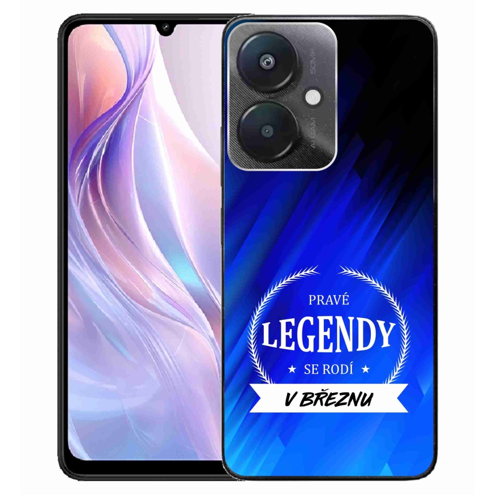 Gél borító mmCase a Xiaomi Redmi 13C 5G-n - Március legendái kék háttérrel