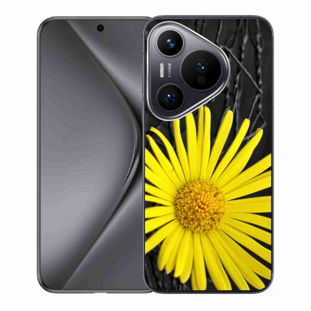 Zselés borító mmCase a Huawei Pura 70-hez - sárga virág