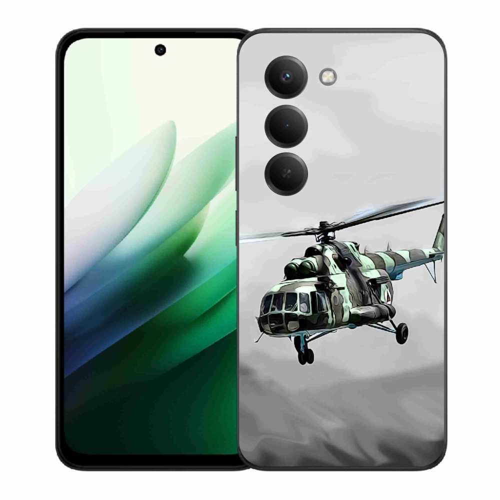 Gél borítás mmCase a Xiaomi Redmi 15 5G számára - katonai helikopter