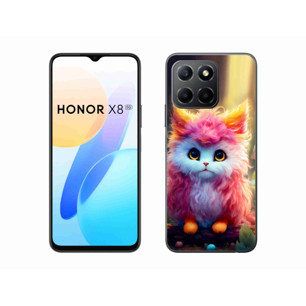 Gél borítás mmCase a Honor X8 5G számára - aranyos cica 5