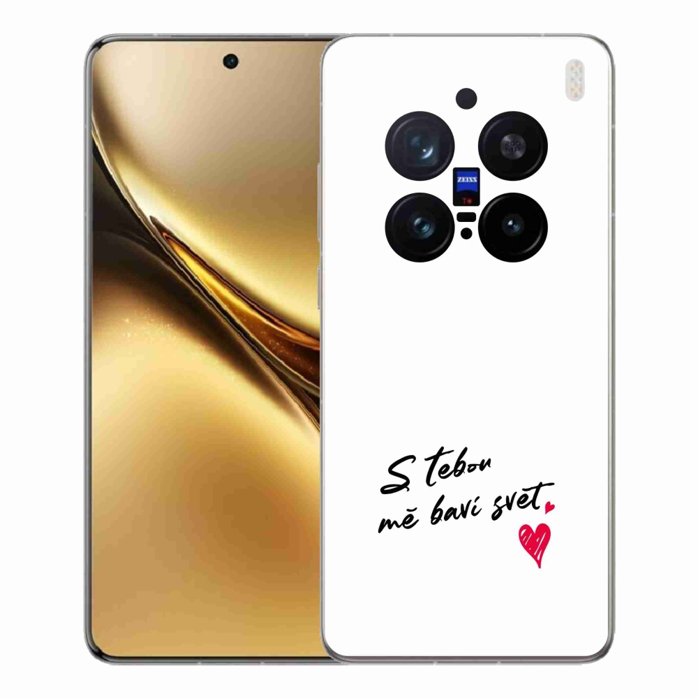 Gél borító mmCase a Vivo X200 Pro 5G készülékhez - szerelmes szöveg 1 fehér háttér