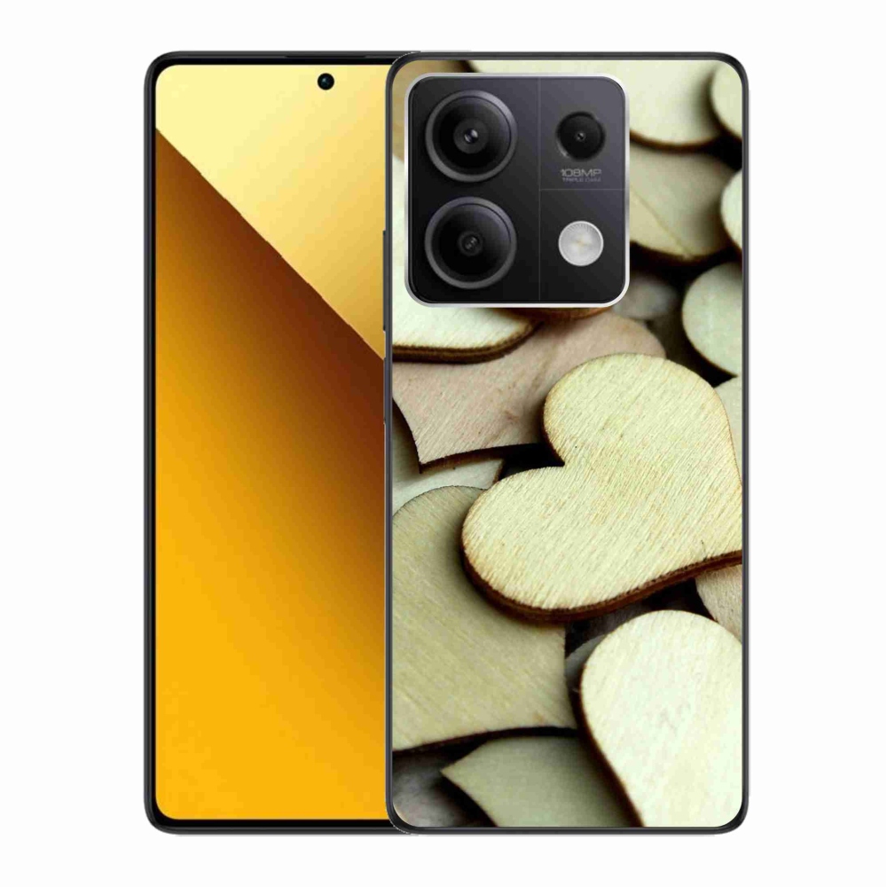 Gél borítás mmCase a Xiaomi Redmi Note 13 5G-hez - fából készült szívek