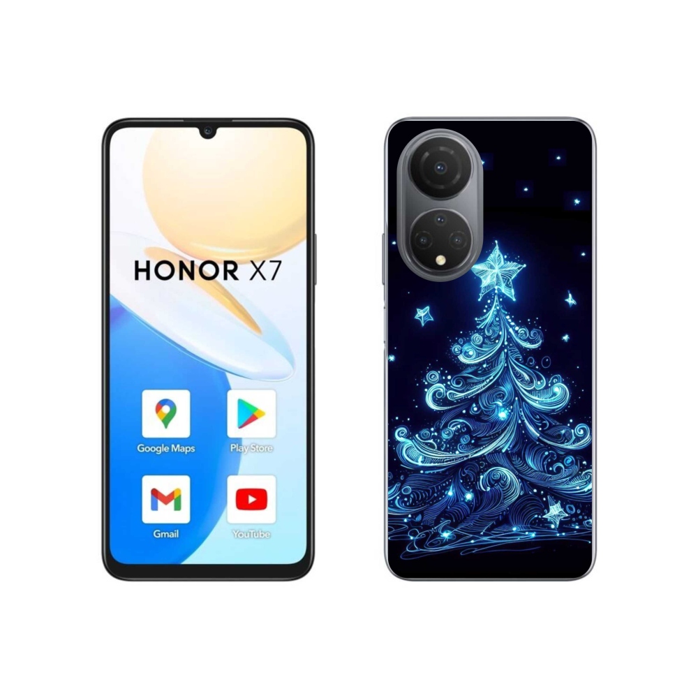 Gél borítás mmCase a Honor X7-hez - neon karácsonyfa 4
