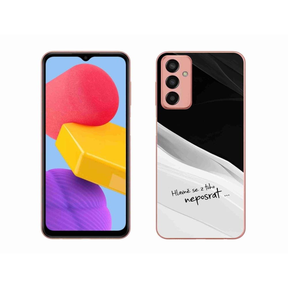 Gél borító mmCase Samsung Galaxy M13 készülékhez - vicces szöveg 13 fehér és fekete háttérrel