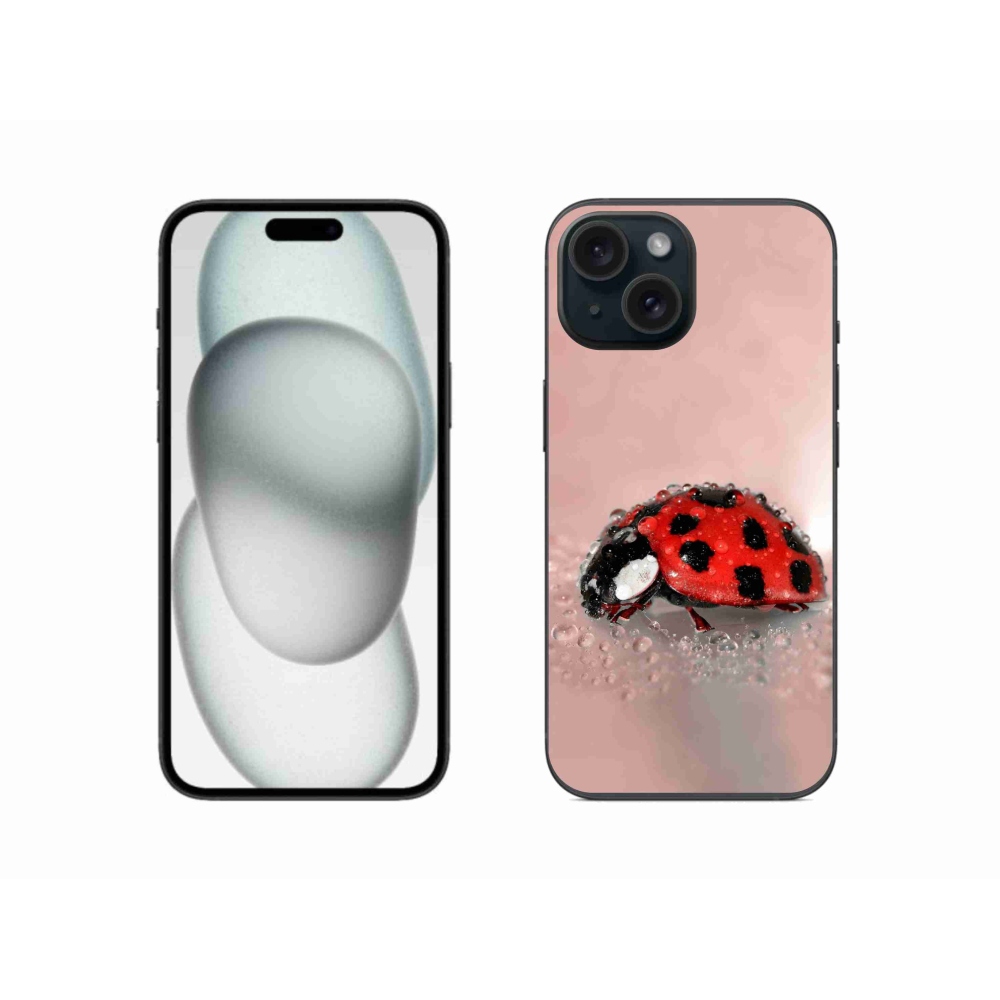 Zselés borítás mmCase iPhone 15 készülékhez - katicabogár