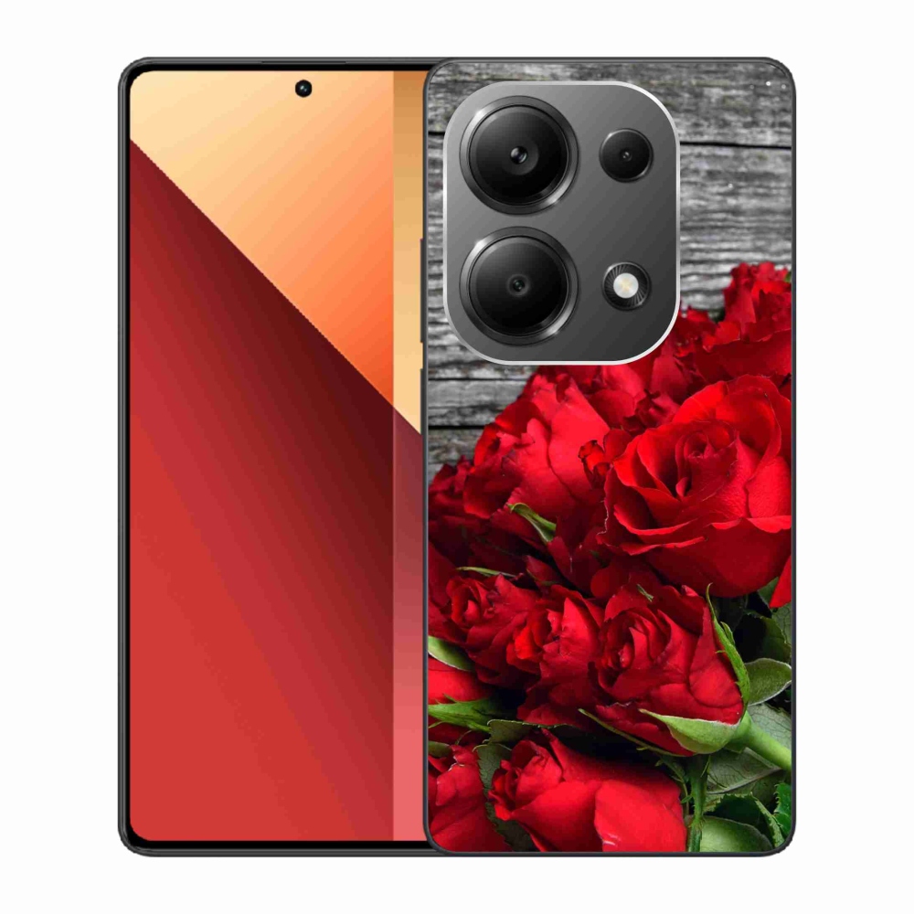 Gél borítás mmCase a Xiaomi Redmi Note 13 Pro 4G/Poco M6 Pro számára - piros rózsa